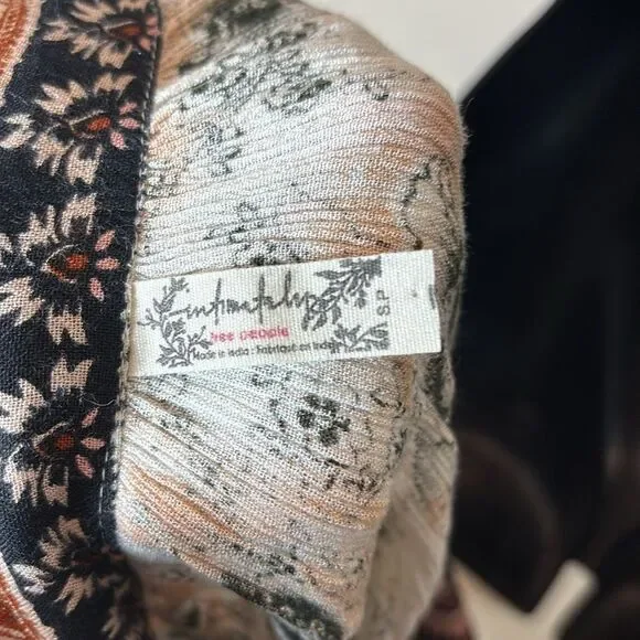 Free people women’s small Casablanca slip dress bohemian floral festival tie - Picture 7 of 8